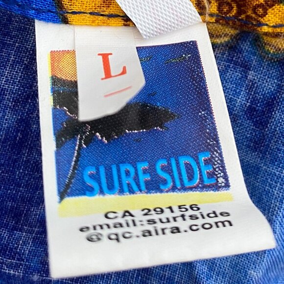 Elephant Print Made in Thailand Blue & Gold Wrap Skirt Midi Skirt Size O/S Large - Picture 12 of 13